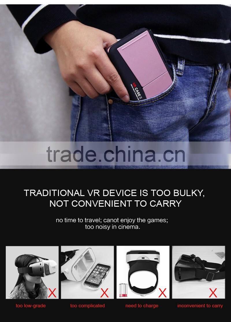 2016 best selling Smartphone case Virtual Reality VR box 3d video glasses