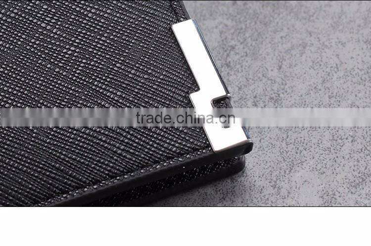 wholesale New men's long Slim Wallet Card Wallet multi cross pattern wallet purse