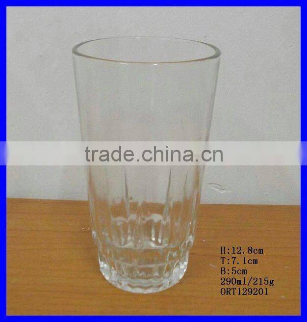 290ml water juice round bottom glass cup