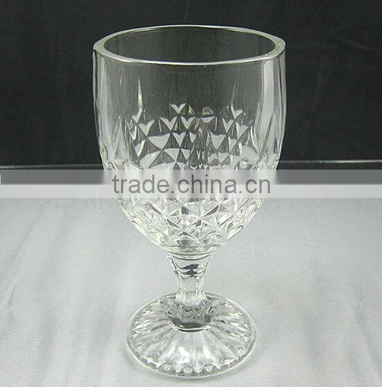 Clear hand-made glass cup