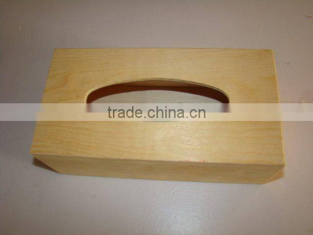simple wooden tissue box