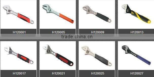 Full dipped handle adjustable wrench 6" 8" 10" 12" chrome plated