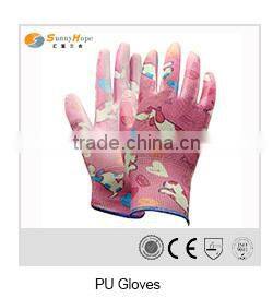 13gauge nylon pu coated gloves for gardening