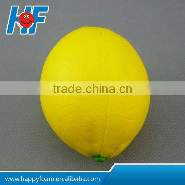 pu promotional cheap fruit gifts lemon shape stress ball