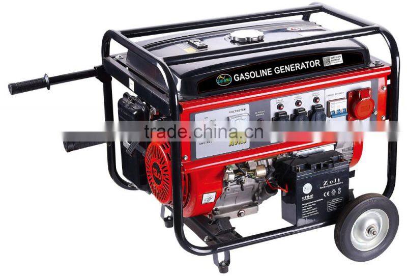 Electric start/Single phase/100% copper wire/gasoline 5kw permanent magnet generator