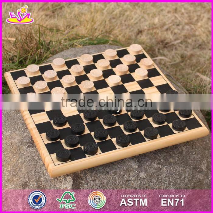 2017 New design children play wooden chess board W11A052