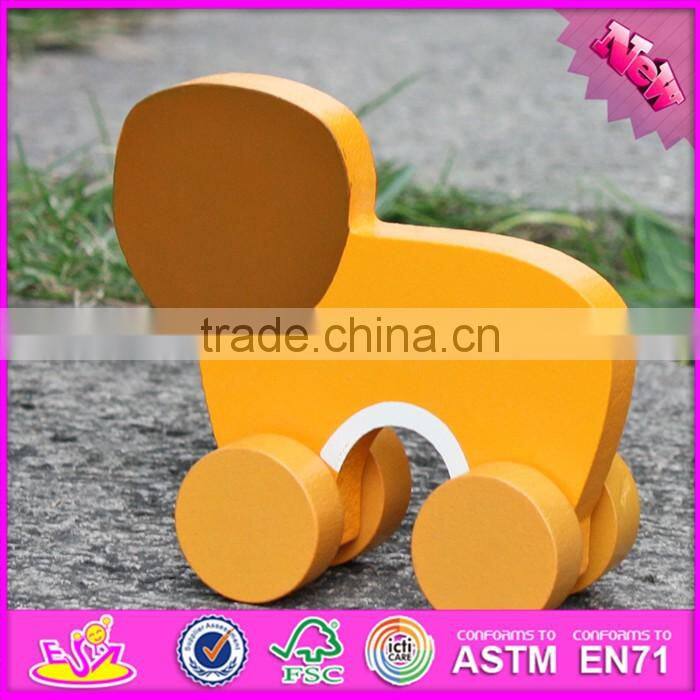 2017 New products kids lion car toy wooden toy plans W04A320