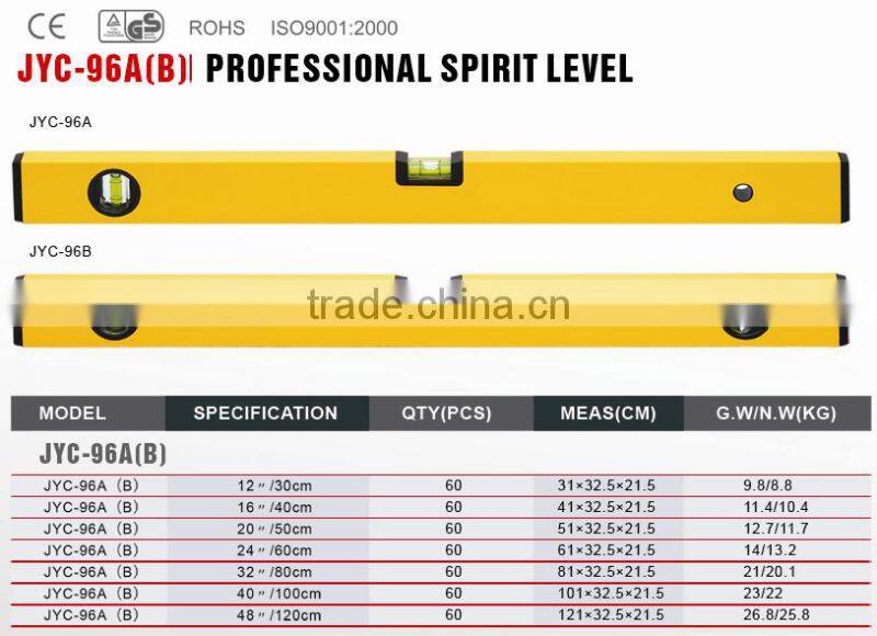 Two vials engineering level Professional Aluminum Spirit Level