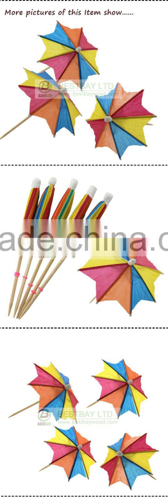 2015 Christmas promotion pretty parasol decorative picks