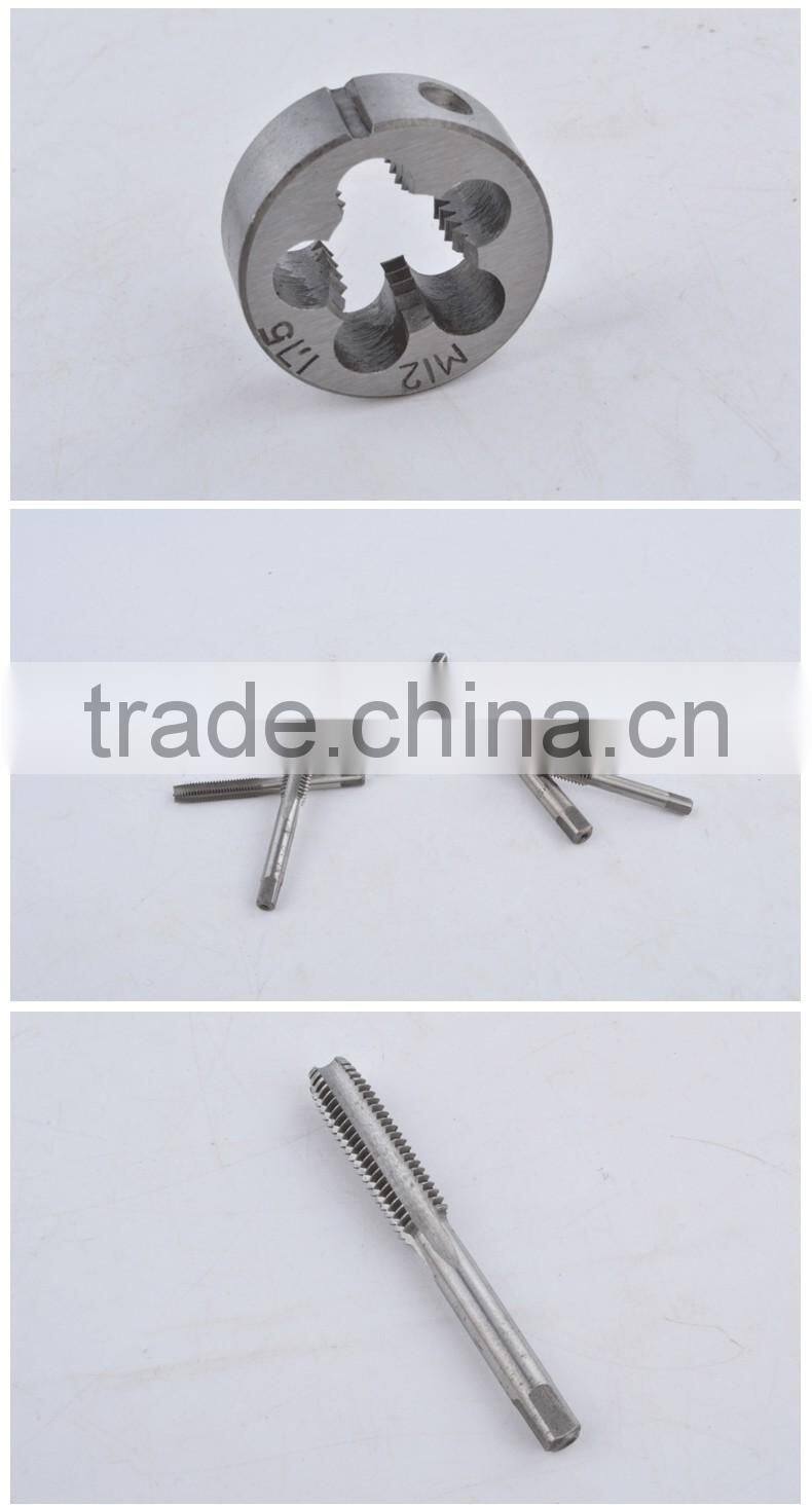 tap and die set with 12pcs hand taps and dies taps china