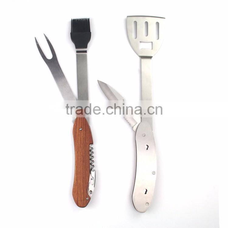 6 in 1 high quality stainless steel outdoor brazilian barbecue tools