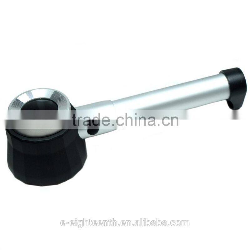 10X Hand-held Optical Magnifier glass LED Lighted Jeweler loupe with Scale