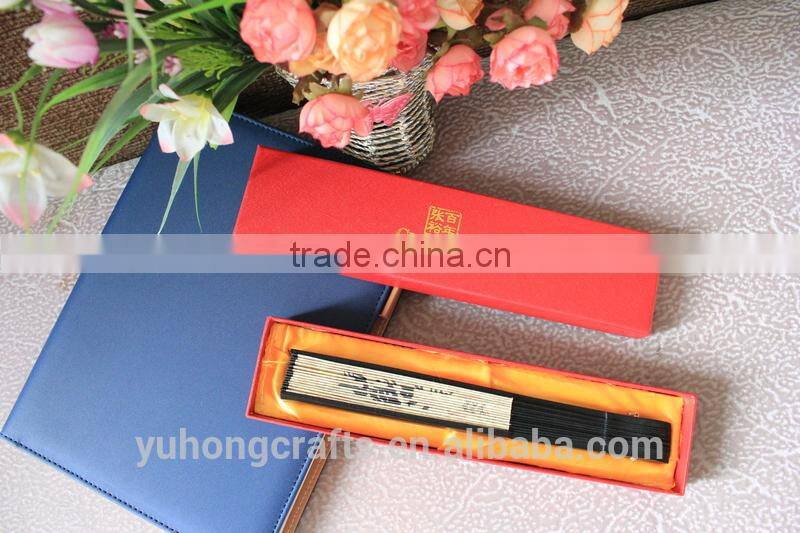 23cm silk bamboo fan for advertising