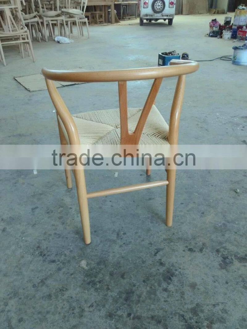 natural wood design Y style dining chair modern dining table