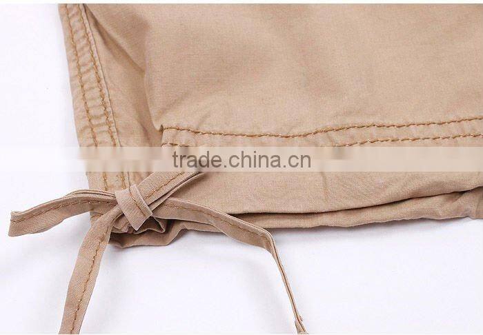 Ladies' 100% cotton twill cropped casual pants