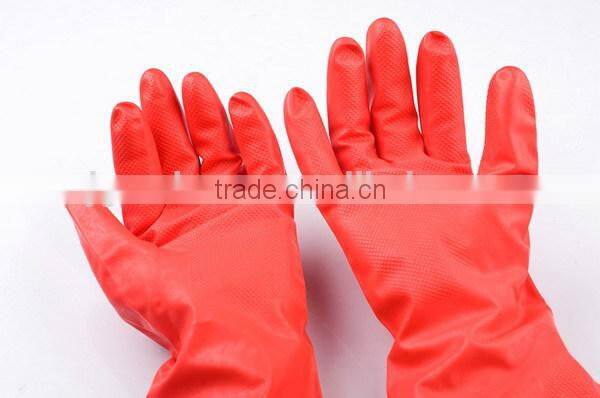 Red Nitrile Washing Up Household Rubber Gloves