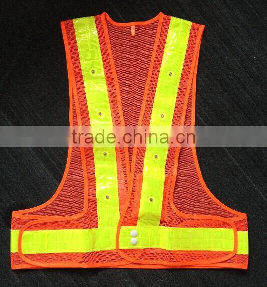 Reflective Led Vest Hi Vis Safety Vest Led Light Mesh Vest