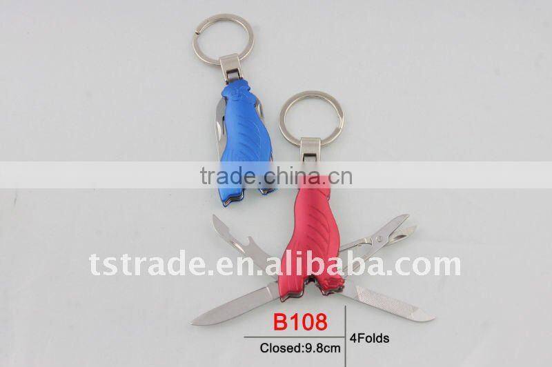 2014 Small multi design metal alloy love couple keychain gifts tool knife