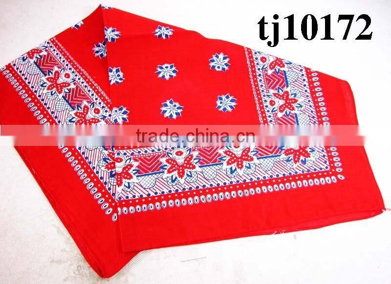 Stylish Multifunctional Red Lattice Bandana as neckerchief, headwear, etc.