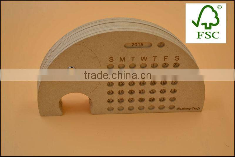 2015 new design wooden book holder,natural mdf decoration