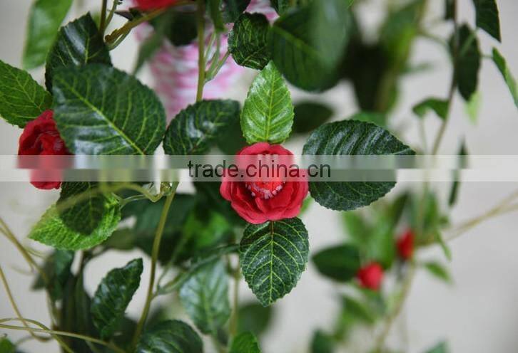 Decorative red rose flower garland for wholesale
