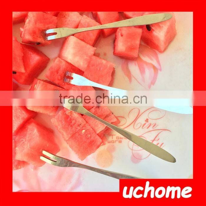 UCHOME Cheap Food Grade Stainless Steel Fruit Fork Set , Appetizer Forks , Cake Forks Set