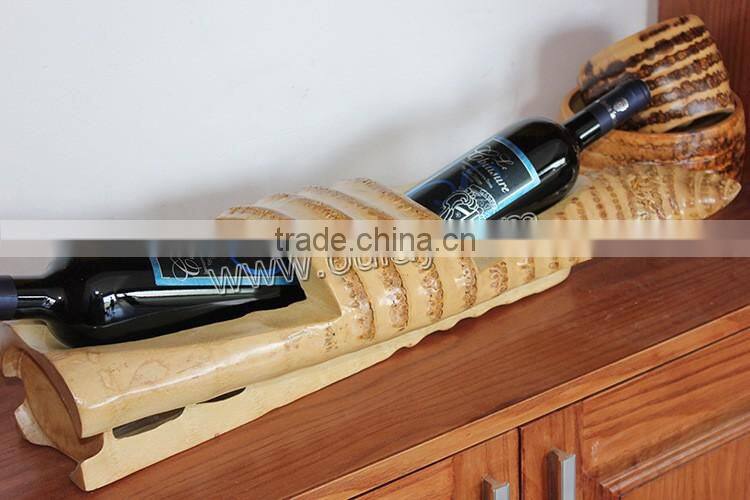 custom antique bamboo root crafts wine bottle holder/wine racks,handmade