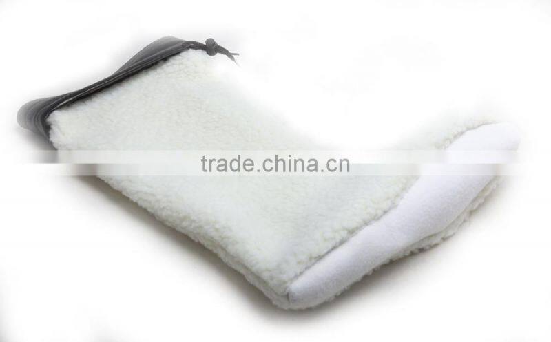 warm safety rain boots with removable fur lining sock