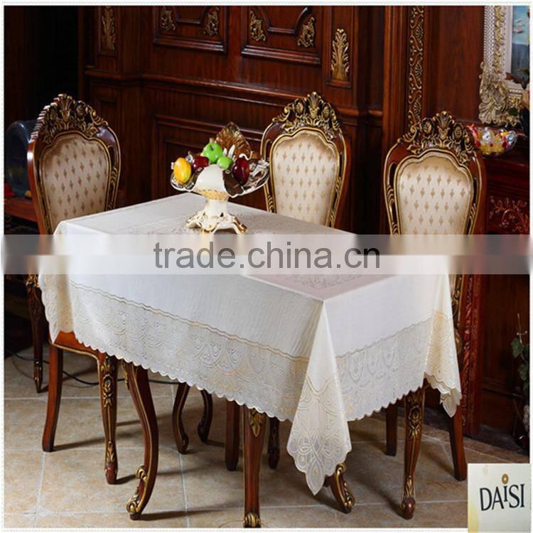 137cm*183cm elegent PVC Lace long table cloth for banquet