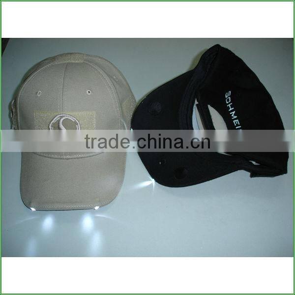 camouflage led cap solar led light cap with embroidery