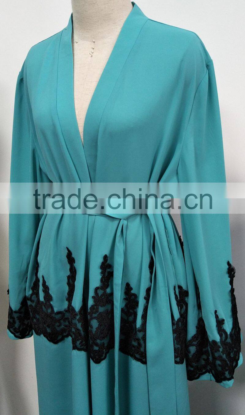 China Clothing OEM dubai abaya wholesale Muslim dress women open Abaya