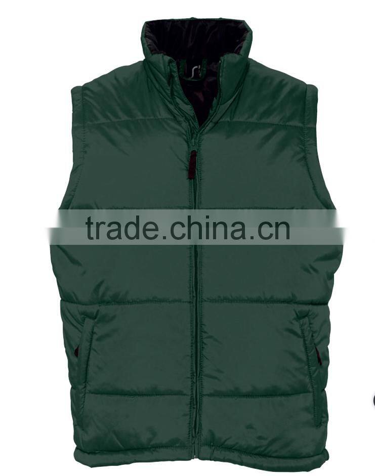 Winter sleeveless jacket customised quilted waterproof bodywarmer workwear