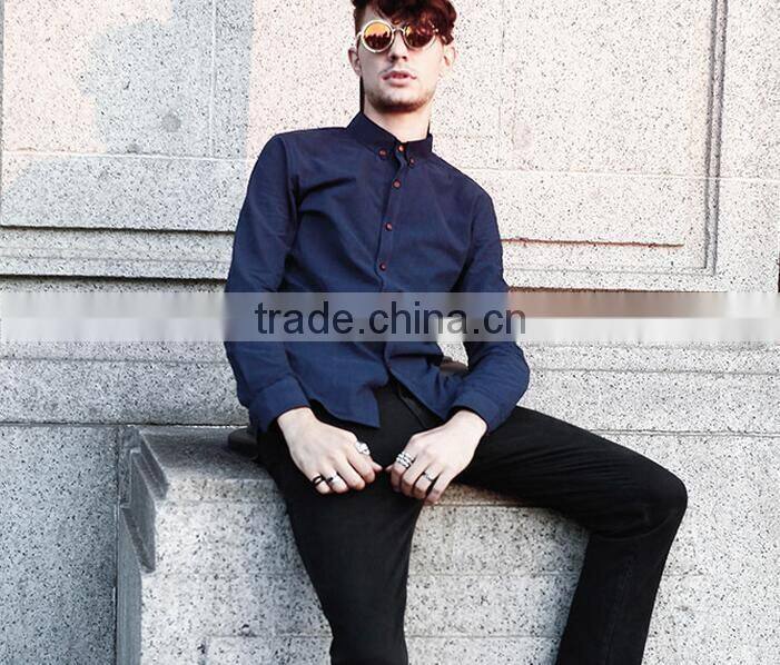 fashion slim fit 100%cotton custom men Shirt (20160124)