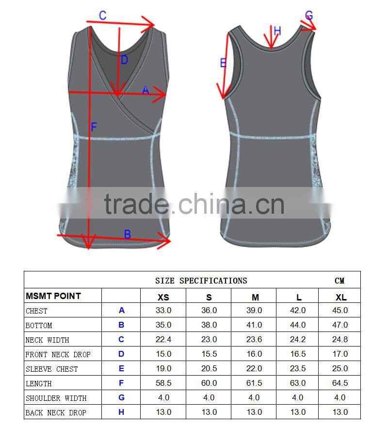 Wholesale fashionable ladies athletic gym sexy women running singlet