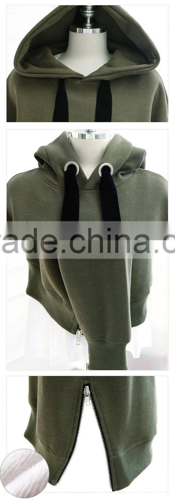 2017 NEW style top trend long line hoodie fashion sweatershirt