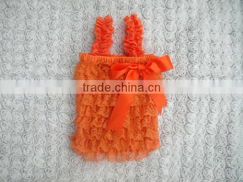 Newest style pop baby wear lace tops made in China