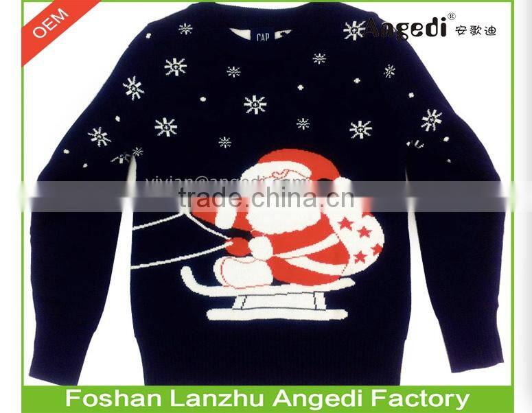 fashion Christmas apparel Christmas Santa Claus Jacquard Jumper xmas pullover sweater