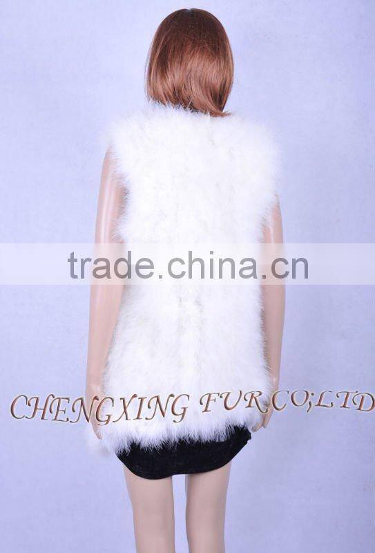 CX-G-B-137E Genuine Feather Dress Lady 's Vest