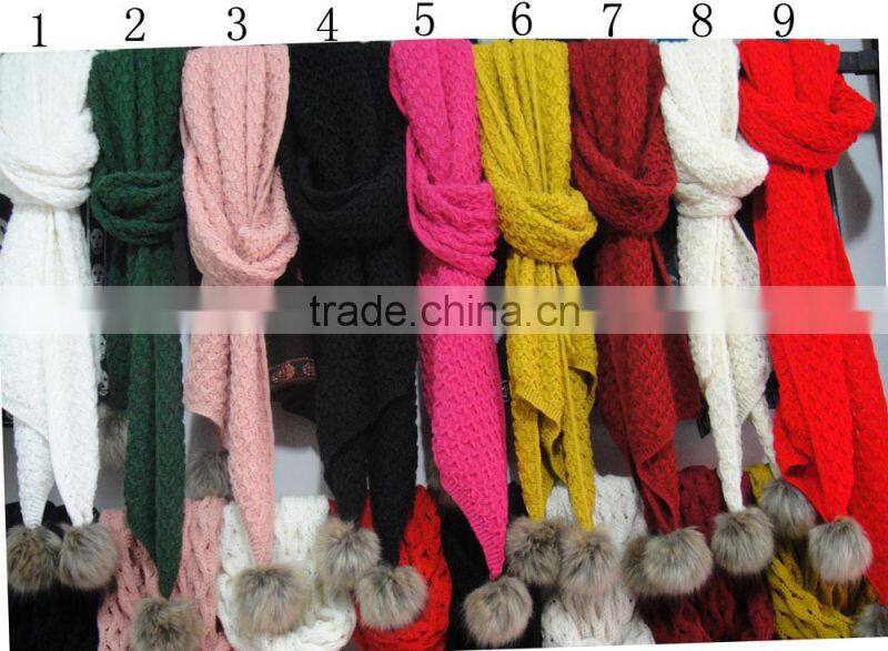 Fashion knitted acrlic lady crochet scarf in stock for winter