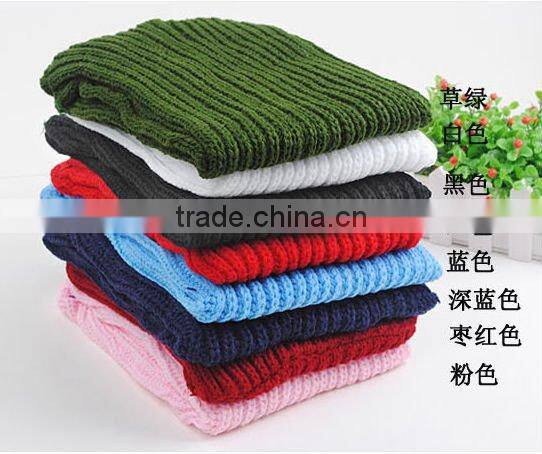 2012 fashion grey knitted round neck warmer scarf