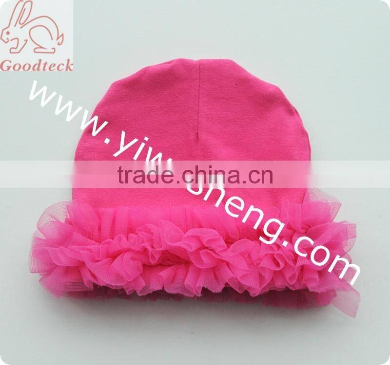 Hot sale baby comfortable soft caps,baby knit beautiful hat with flower