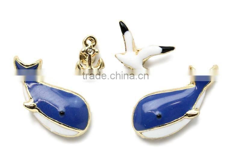 Trendy metal animal multicolor stud earrings for girls