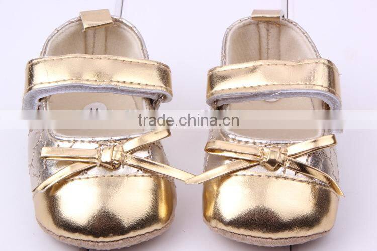 baby sliver PU leather shoes 2014 New Arrival baby shoe kids shoes wholesale