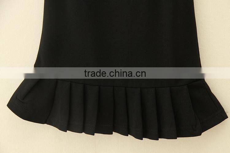 Wholesale women clothes casual knit dress daughter sleeveless one-piece dress black party