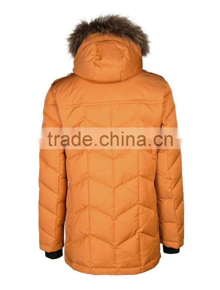 Zipper Double Layer Front Men's Business Quilting Padding Jacket For Winters