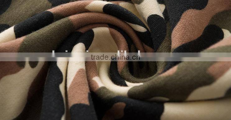 Fashionable ladies full printing camouflage cheaper wholesale good quality warm comfort fleece CVC80/20cotton