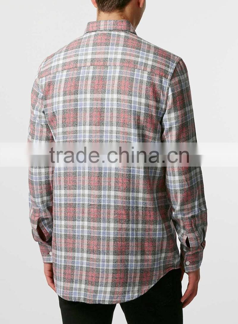 100% cotton check Long Sleeve Casual Shirt