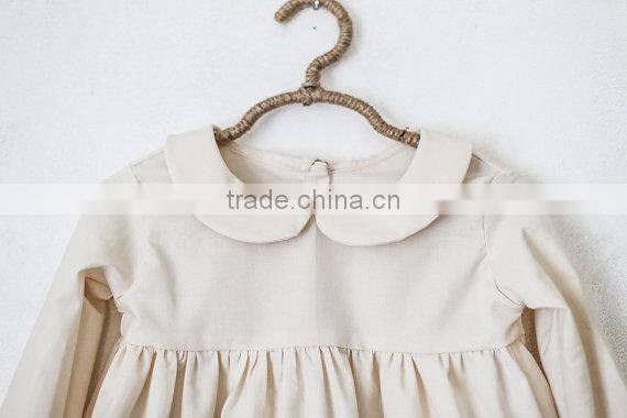 Latest Design Summer Tops Linen Pattern Medium Sleeve Baby Girl Fancy Shirts