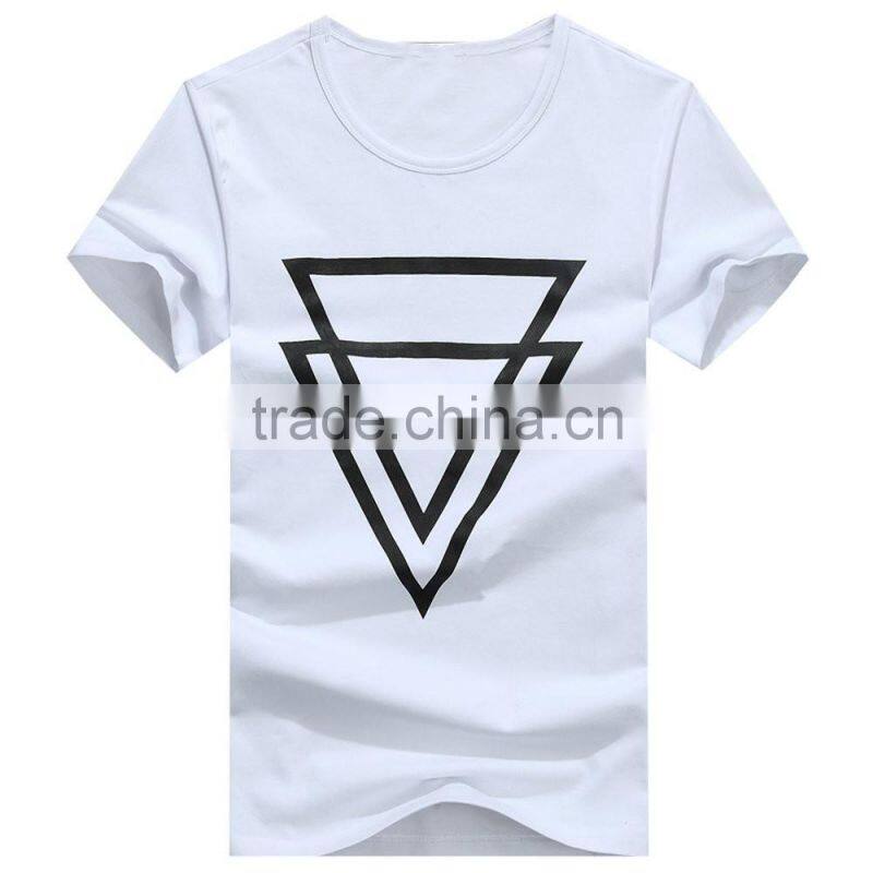 Custom triangle design printing t-shirt for men companies in China