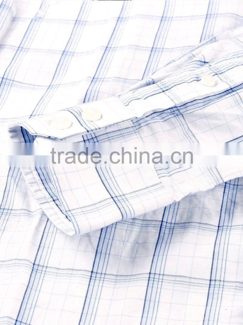 Custom OEM plus size mens plaid shirts 100% cotton soft shirts man